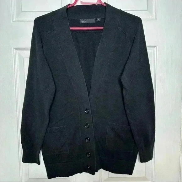 Kersh Sweaters - Kersh Cardigan Black Size  Small
